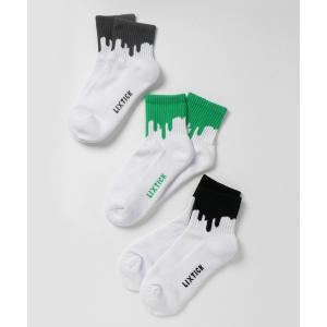 靴下 【LIXTICK】LIXTICK DRIP SOCKS 3PACK 1st