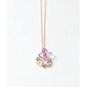 BLOOM（ブルーム） ネックレス 2月誕生石 K10 ホワイトゴールド