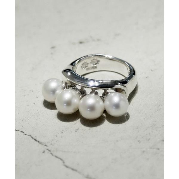 指輪 リング SILVER925パール4粒揺れリング/レディース/メンズ レディース