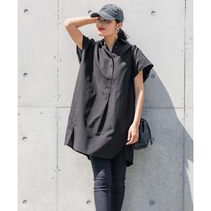 シャツワンピース ＼新色登場／オーバーサイズ半袖シャツワンピース