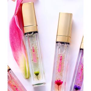 口紅 リップ 販売終了「Kailijumei/カイリジュメイ」Flower Gloss/フラワーグロス 金箔タイプ
