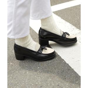 ローファー 本革ヒールアップタッセルローファー #SF475