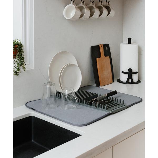 キッチン umbra/ユードライ ドライングマット チャコール ディッシュラック＆水切りマット