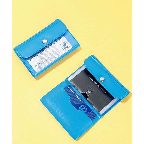 カードケース nahe ネーエ カードケース 定期 名刺入れ ネオン クリア 三つ折り