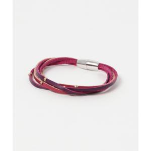 ブレスレット カラーレザーブレスレット