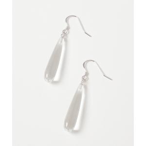 ピアス 「岩座」水晶 雫ロングピアス レディース
