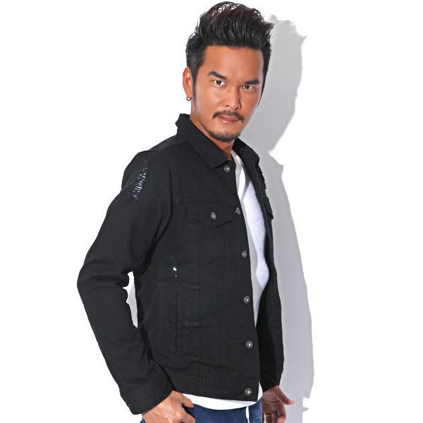 デニムジャケット gジャン ヴィンテージ加工ダメージデニムジャケット メンズ