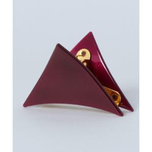 ヘアクリップ べっ甲柄 三角バンスクリップ 中