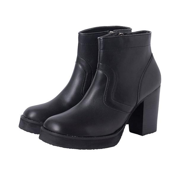 ブーツ スムースレザーヒールブーツ -ショート- メンズ レディース