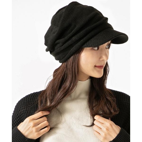 キャップ 帽子 つば付き くしゅくしゅニットキャップ レディース メンズ