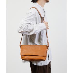 ショルダーバッグ BICASH ビカーシ / レザーショルダーバッグ 牛革サコッシュ / B827 メンズ レディース