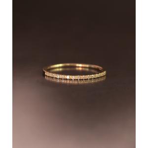 指輪 リング 「anq.」K10・ハーフエタニティ　ダイヤリング レディース