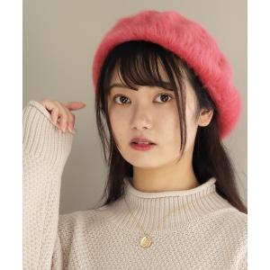帽子 ベレー帽 アンゴラファーベレー帽 レディース