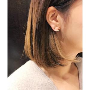 イヤリング スター＆パール リバーシブル ループイヤリング レディース