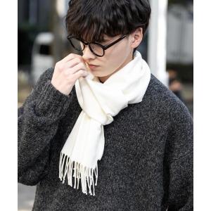 マフラー 日本製フリンジ付きアクリルマフラー