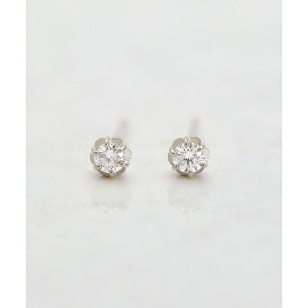 ピアス レディース Ptダイヤモンド セカンドピアス0. 1ct