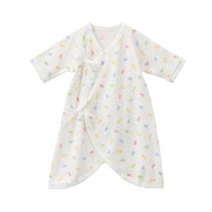 ベビー服 どうぶつ柄ニットガーゼコンビ肌着