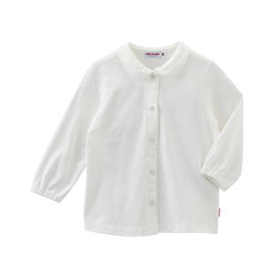 シャツ ブラウス Every Day mikihouse 天竺素材の丸襟長袖ブラウス