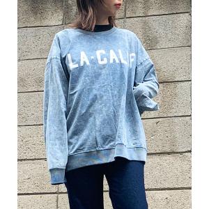 トレーナー スウェット ケミカルウォッシュビッグシルエットロゴスウェット メンズ レディース