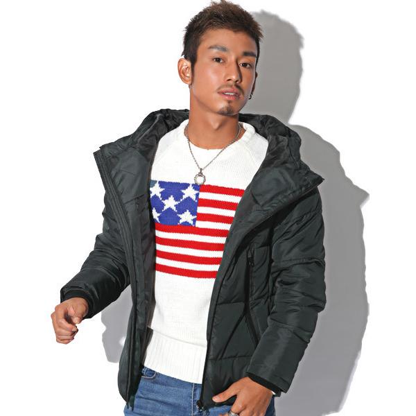 ダウンジャケット ダウン シレーボリュームネック中綿ブルゾン メンズ