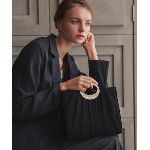 クラッチバッグ パーティーバッグ ビジューハンドル箔加工レザークラッチバッグ レディース