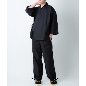 パジャマ 作務衣 セットアップ ルームウェア  ワンマイルウェア