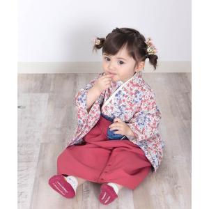 着物 和柄ちりめん袴ロンパース