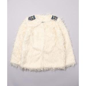 コート アウター チベットラム風フェイクファーコート レディース