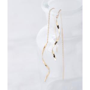 ピアス らせんモチーフのアメリカンピアス レディース