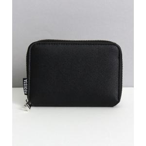 財布 エンボス 合成皮革 ラウンドジップ コンパクトウォレット（サフィアーノ・シボ） メンズ レディース