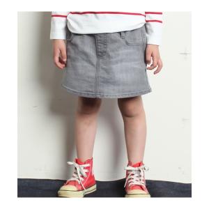 スカート デニム ウエストリブデニムブラックミニスカート
