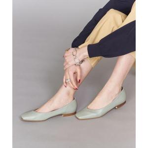 パンプス BY∴ Vカットスクエアトゥフラットシューズ 1.0◆