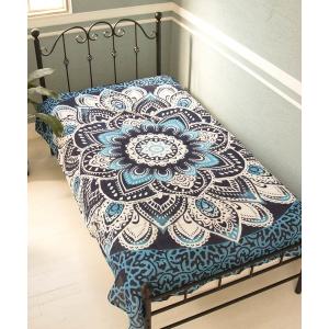 ベッド 寝具 チャクラマンダラベッドカバー シングルサイズ