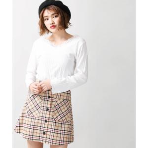 スカート WEGO/前ボタンチェックタイトミニスカート