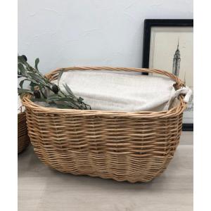 収納 柳バスケット 被せ布L