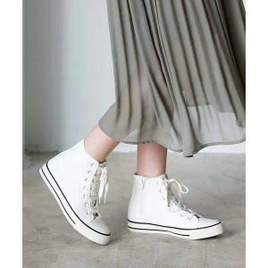 スニーカー 【美ラク】はっ水＆インヒールハイカットスニーカー