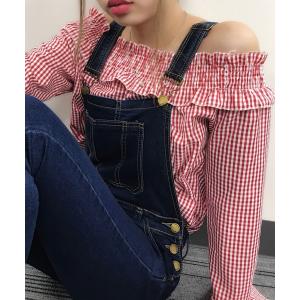 シャツ ブラウス フレアスリーブオフショルBL