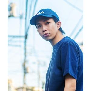 帽子 キャップ 【FILA】 096 LINEAR LOGO LOW CAP / 【フィラ】ロゴ ロウ キャップ　オーバーライド｜zozo