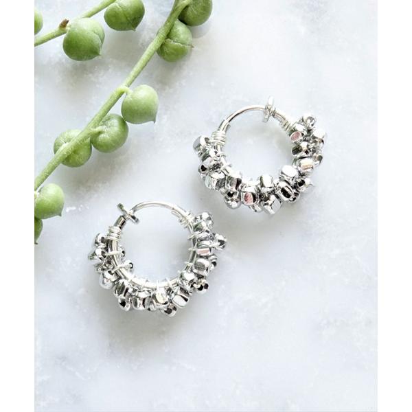 イヤリング 「marinaJEWELRY」pti SILVER square metal*wrapp...