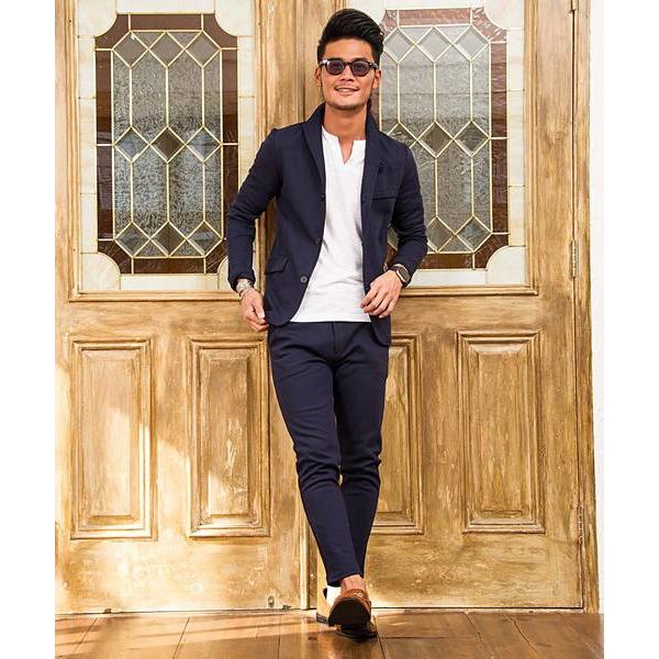 セットアップ 「vicci/ヴィッチ」カルゼイタリアンカラージャケット＆パンツ「上下セットアップ」 ...