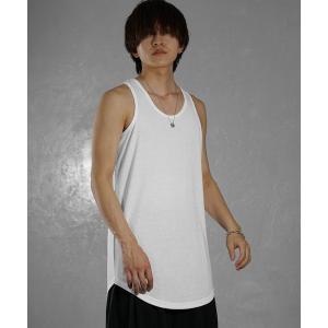 タンクトップ タンクトップ ロング丈 裾ラウンドタイプ