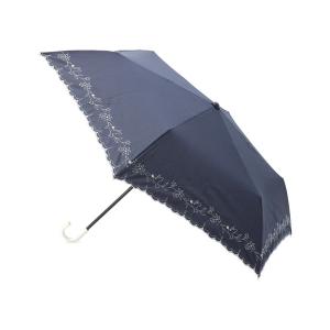 折りたたみ傘 フラワー刺繍折り畳み傘