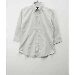 七分袖 シャツ 日本製ブロードデュエボタンダウン七分袖シャツ(GW) メンズ