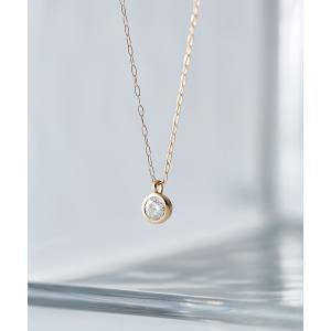 『まき』ネックレス♡大【コンアフェット】K18 ゴールド ☆ con affetto ネックレス K18ダイヤラウンドネックレス レディース