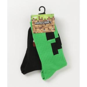 メンズ 靴下 Minecraft マインクラフト ソックス / Crews クリーパー ＆ TNT「2 Pack/1set」// 「MF035BCCG｜zozo