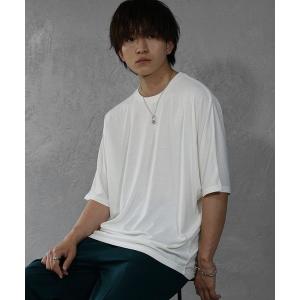 tシャツ Tシャツ メンズ 「MinoriTY」ドルマンスリーブ半袖Tシャツ とろみ素材 無地 メンズ 春服 夏服 オーバーサイズ カットソー カラー