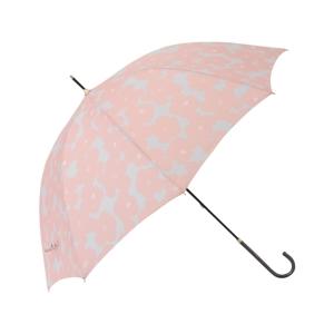 傘 「晴雨兼用」ハナプリント 長傘 ピンク