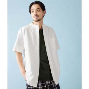 シャツ ブラウス バンドカラー ハイストレッチ オックスフォード