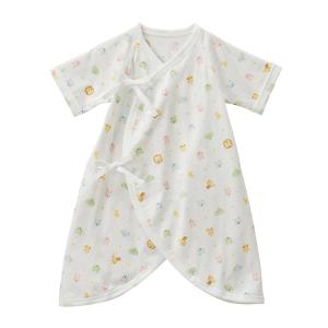 ベビー服 どうぶつとドット柄☆天竺コンビ肌着　ピュアベール天使のはぐ　新生児　日本製　肌着　ベビー