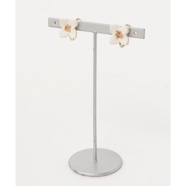 イヤリング 「irodori」小さい花のearring（白） レディース